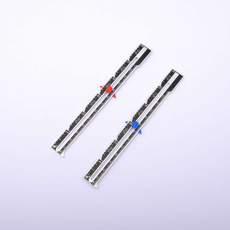 Handmade DIY Ruler Aluminum Stitching Edge Ruler Thickened Sewing Patchwork Ruler Positioning Measure Button Edge Distance Parallel Line