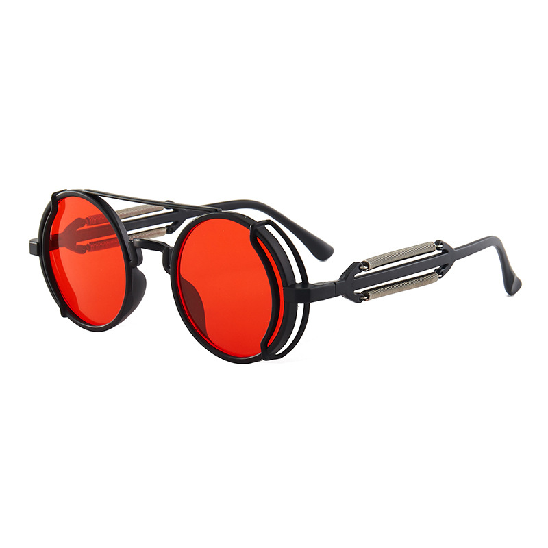 2020 new PC sunglasses steampunk double spring leg glasses fashion trend sunglasses cross-border round manufacturers
