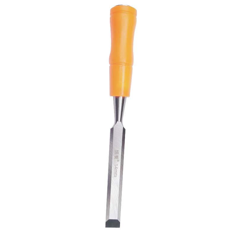 Factory piercing orange handle flat chisel 6-38MM woodworking chisel flat chisel wooden chisel flat shovel chisel blade wholesale