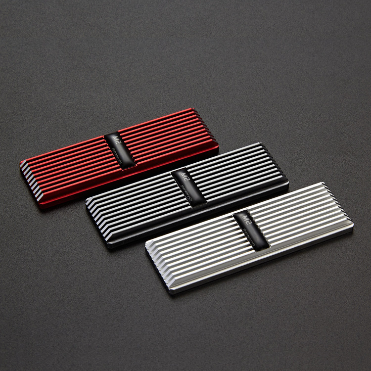 Three-color ultra-thin M.2 solid state hard disk heat sink M2 thermal conduction sheet SSD all aluminum nvme heat sink vest 2280