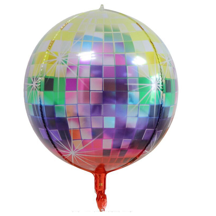 22 inch laser disco 4D ball birthday party decoration aluminum balloon bar mall opening activity layout