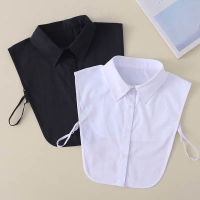 Spring and Autumn Winter Korean Style Fake Collar Shirt Retro Fake Collar Women's Decorative Collar Shirt Fake Collar White B38 Black B44