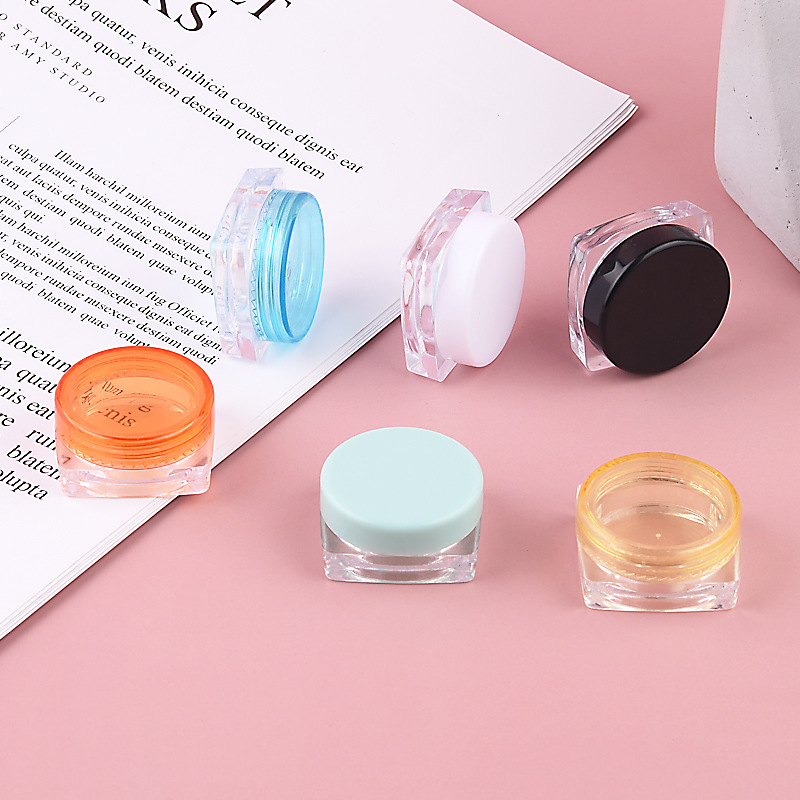 3G 5G square bottom bottled cosmetic bottle box odor-free cream box plastic sample bottle