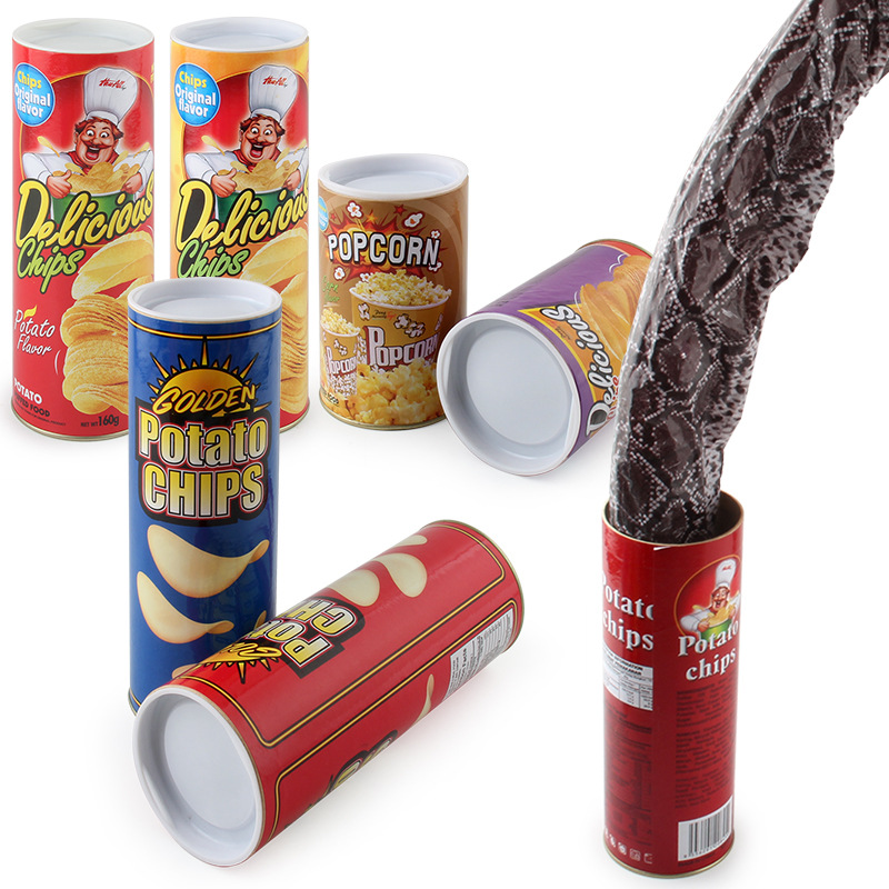 Whole potato chips snake scared simulation snake Halloween spoof trick props children's toys factory direct sales