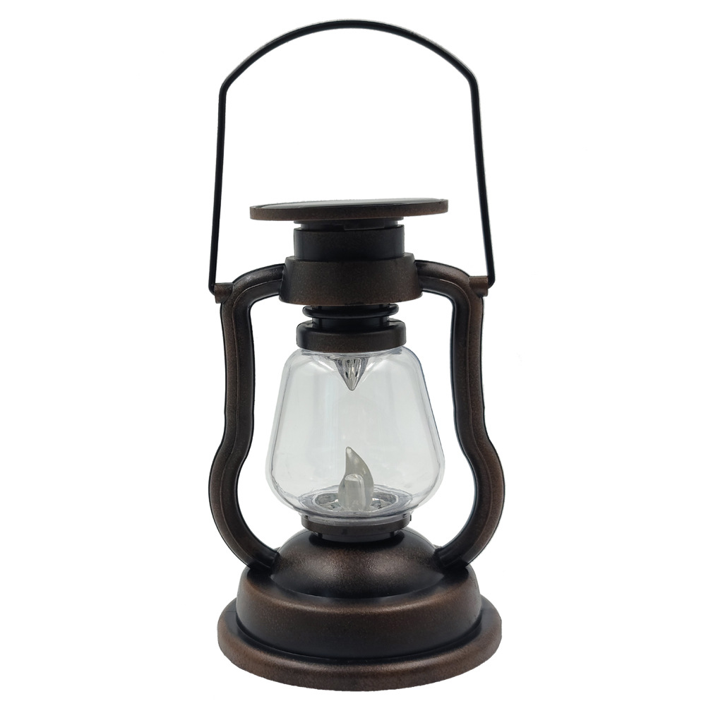 Cross-border LED solar retro kerosene lamp outdoor garden waterproof portable light lighting landscape courtyard lamp