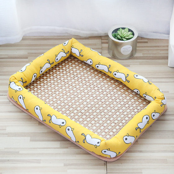 Linen mat nest pet ice mat mat nest mat dog Nest summer cat cooling rattan mat factory outlet