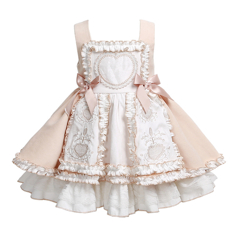 European and American baby suspender skirt autumn girls dress Lolita princess skirt brand children's skirt new one-piece hair