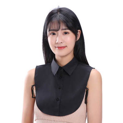 Autumn Korean Style High-end Pure White Vertical Small Lapel All-match Women's Shirt Fake Collar