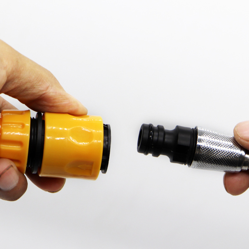 External 4 external Filar shower pipe angle valve nozzle threaded faucet water hose quick-change joint nipple 1/2