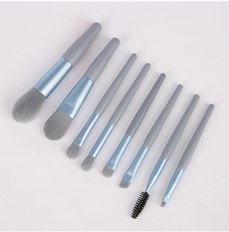 Mini version 8 makeup brush set portable travel set soft hair eye shadow brush foundation brush beauty tools wholesale