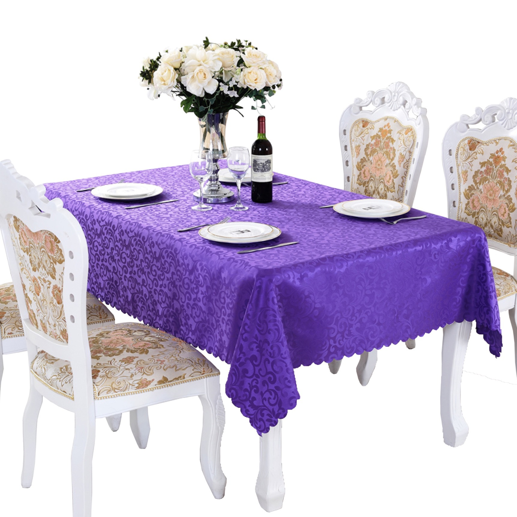 Hotel tablecloth fabric round dining table restaurant coffee table tablecloth European square table round table tablecloth wholesale
