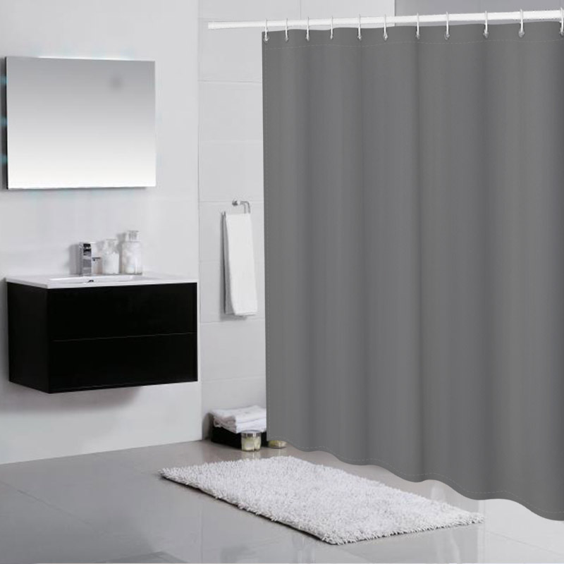 Cross-border Amazon shower curtain manufacturers plain printed shower curtain waterproof shower curtain toilet bathroom partition curtain