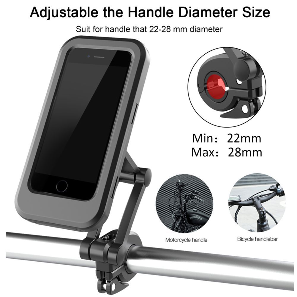 European and American Hot Sale Bicycle Mobile Phone Bracket Waterproof Motorcycle Mobile Phone Navigation Bracket Rearview Mirror Mountain Bike Accessories