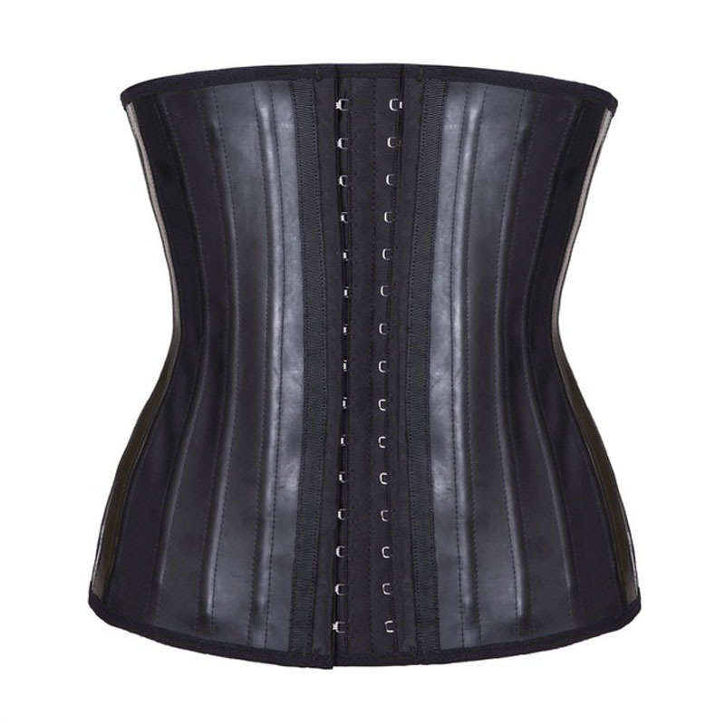 Cross-border 25-bone matte surface adhesive Latex corset rubber corset waist seal sports belly belt Latex
