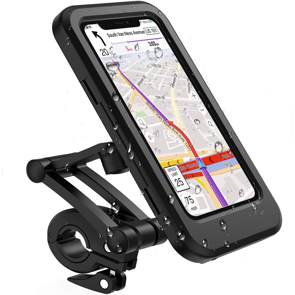European and American Hot Sale Bicycle Mobile Phone Bracket Waterproof Motorcycle Mobile Phone Navigation Bracket Rearview Mirror Mountain Bike Accessories