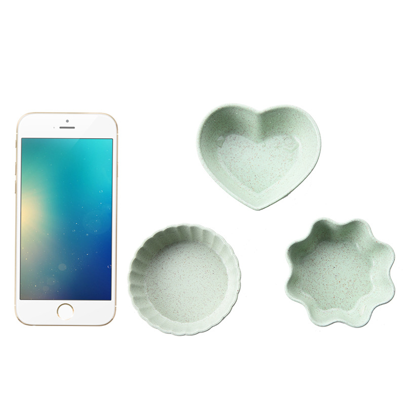 Home wheat straw leaves small plate kitchen multi-use seasoning plate seasoning sauce vinegar plate tableware wholesale