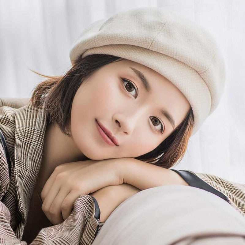 Japanese autumn and winter all-match houndstooth beret Korean female fashion British vintage fashion painter hat winter
