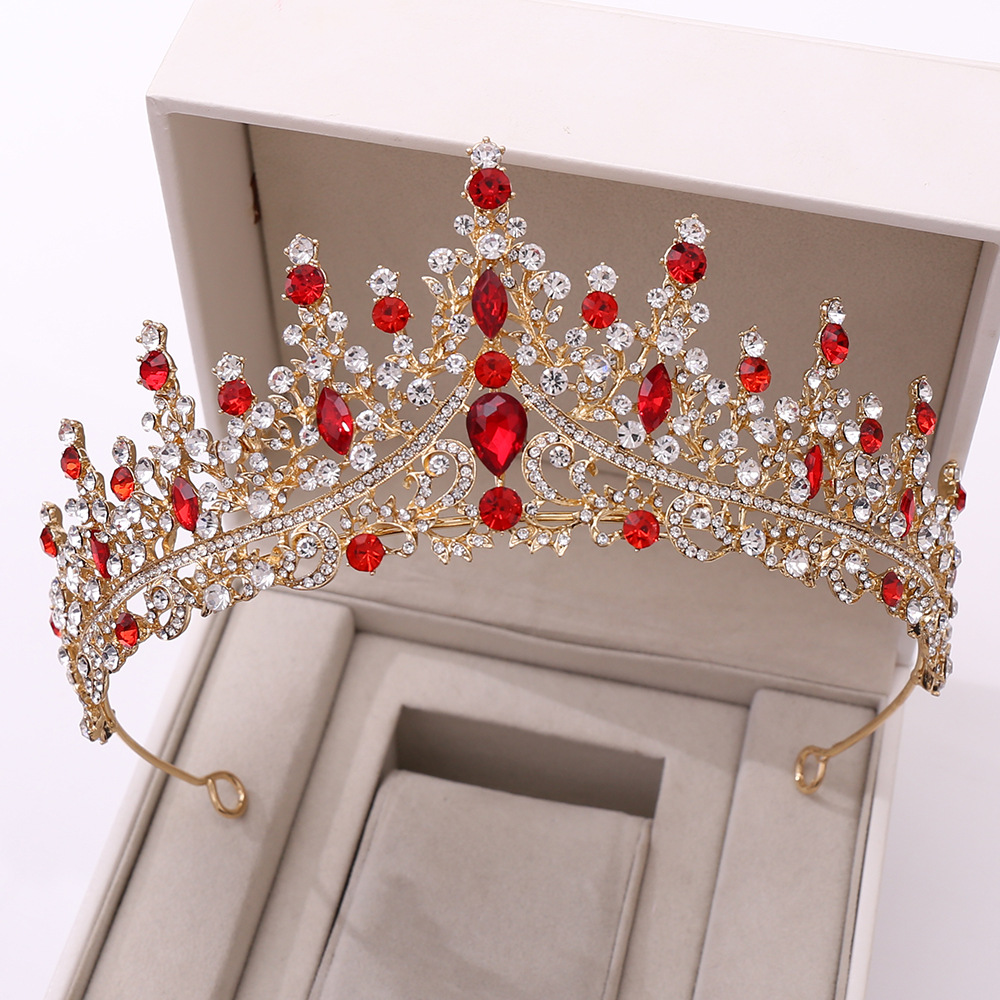 New Wedding Crown Tiara Bride Atmospheric European and American Luxury Rhinestone Wedding Dinner Wedding Styling Crown