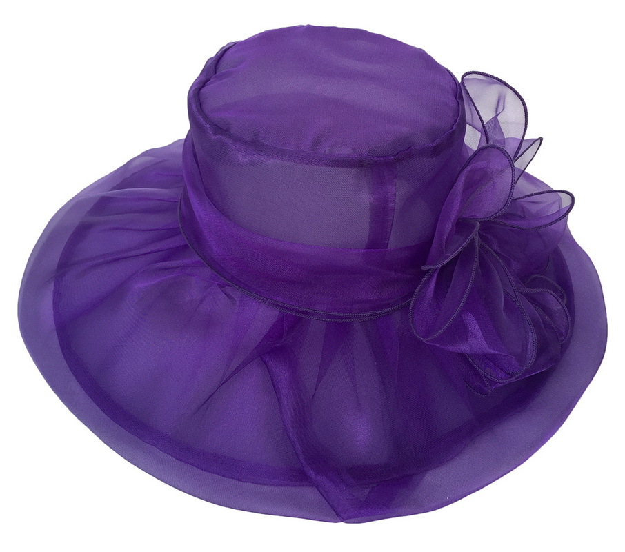 Mesh Women's Hat European and American Summer New Organza Large Rim Sunshade Hat Foldable UV Protection Beach Topper