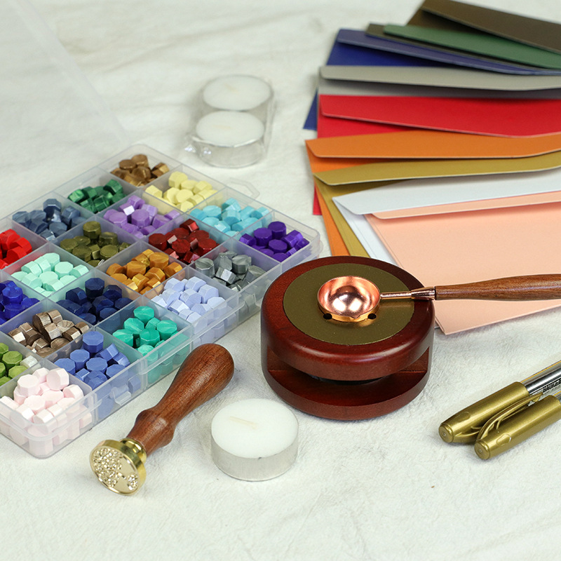 European color fire paint wax grain suit 24 color fire paint seal wax grain mixed color fire paint candle melting furnace and other factory wholesale