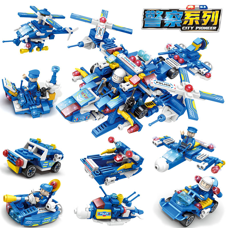 Compatible with Lego Small Particle Building Blocks Wholesale Military Rocket Aircraft Carrier Children's Educational Assembled Toys Small Gifts Cross Border