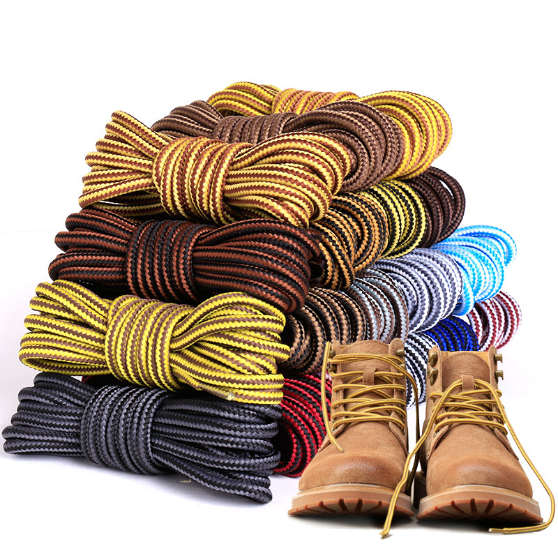 Factory Wholesale Martins Boots Shoes Lace Casual Shoes Military Boots Black and White Color 4mm Round British Style Shoelace Rope