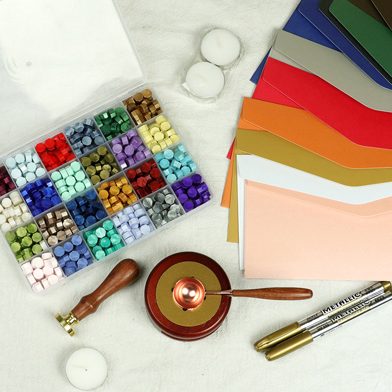 European color fire paint wax grain suit 24 color fire paint seal wax grain mixed color fire paint candle melting furnace and other factory wholesale
