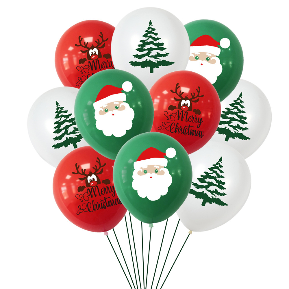 Christmas mall home hotel decoration balloon Santa Claus Christmas tree paper banner balloon set