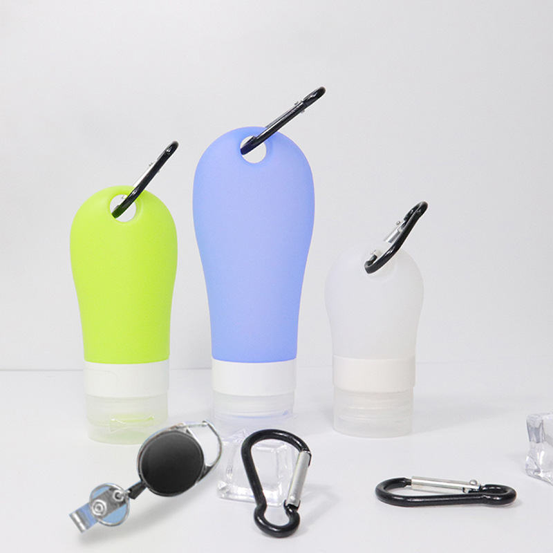 Cross-border Hot Selling Silicone Travel Bottle Hole Type with Hanging Buckle Silicone Travel Bottle Silicone Bottle Can be Directly Supplied by Factory