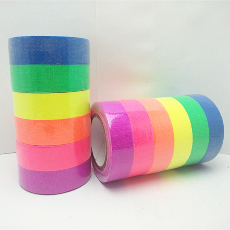 Fluorescent UV cotton tape Matt high sticky luminous purple light tape electric film stage magic props performance