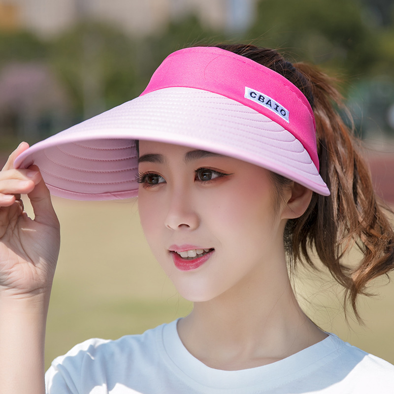 Empty Top Hat Women's Summer Korean-style Sun Hat Sunscreen Hat UV Protection Outdoor Cycling Sun Hat
