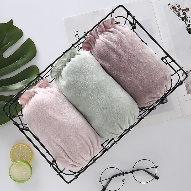 Plush sleeve women's short autumn and winter solid color candy color children's sleeve adult work anti-fouling sleeve men's wholesale