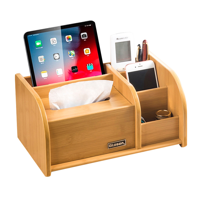 Jinlongxing Wooden Tissue Box Office Life Desktop Storage Holder Multifunctional Simple Household Paper Box Pen Holder