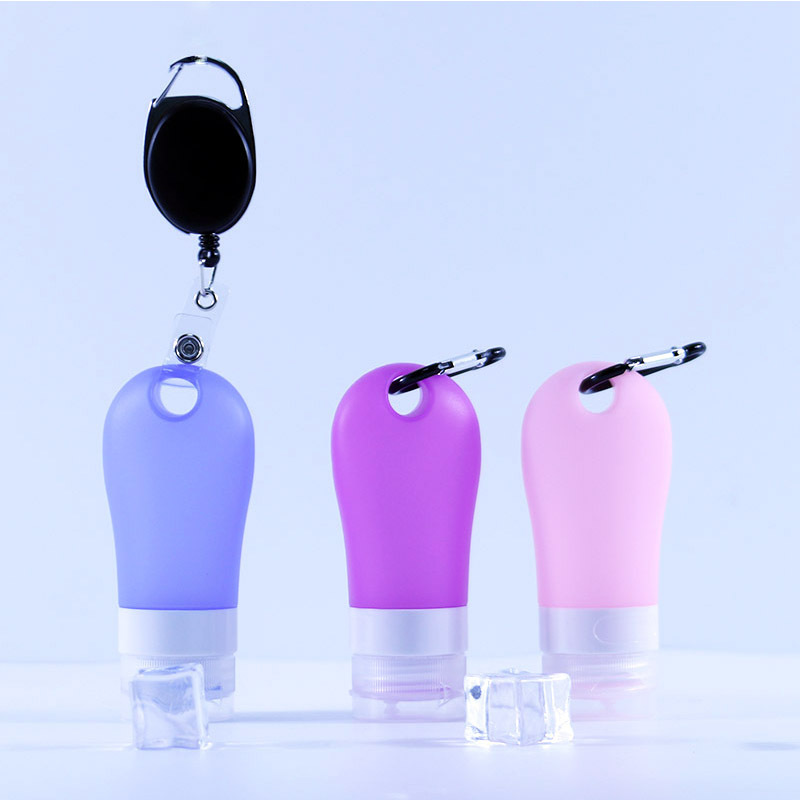 Cross-border Hot Selling Silicone Travel Bottle Hole Type with Hanging Buckle Silicone Travel Bottle Silicone Bottle Can be Directly Supplied by Factory