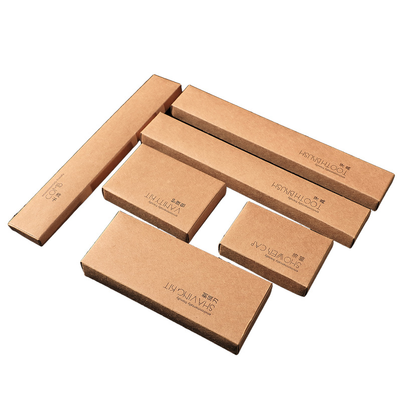 Hotel disposable toiletries suit B & B Inn hotel Kraft paper card box toothbrush factory wholesale LOGO