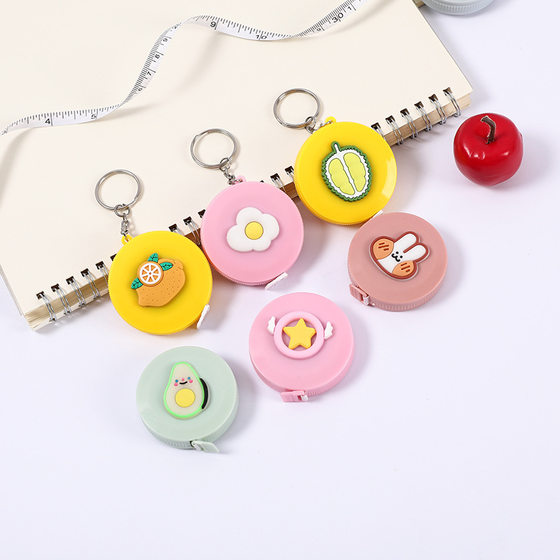 Cartoon Mini Small Tape Multi-function Round Portable Tape Measuring Three-circumference Bust Waist Soft Ruler Measuring Gown Ruler