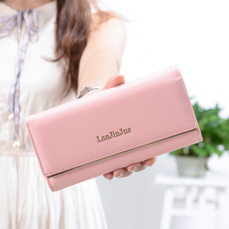 Yamashi Women's Women's Wallet Women's Long Wallet Large Capacity Vintage Women's Three-fold Wallet Handbag Silver Bag