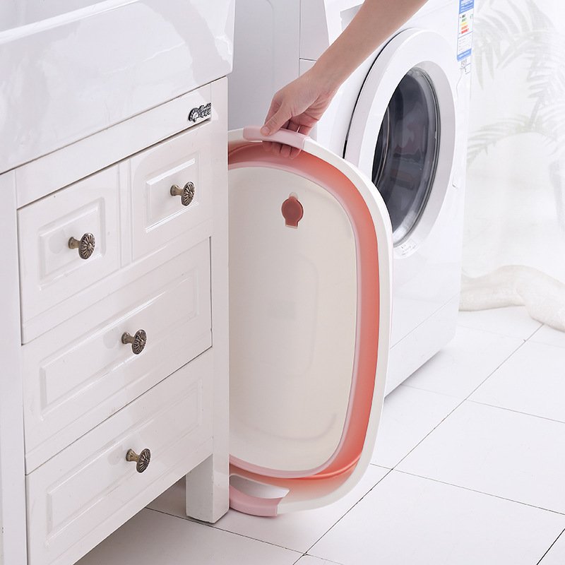 Large Capacity Children's Bathtub Baby Tub 0-6 Years Old Foldable Baby Bathtub Baby Tub Bath Bucket