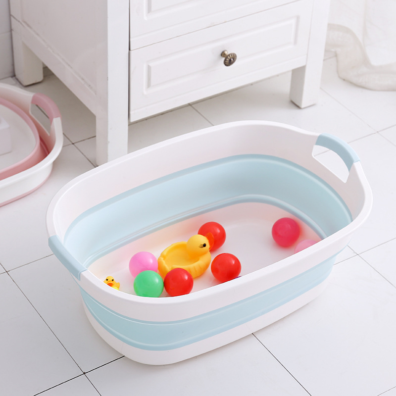 Large Capacity Children's Bathtub Baby Tub 0-6 Years Old Foldable Baby Bathtub Baby Tub Bath Bucket