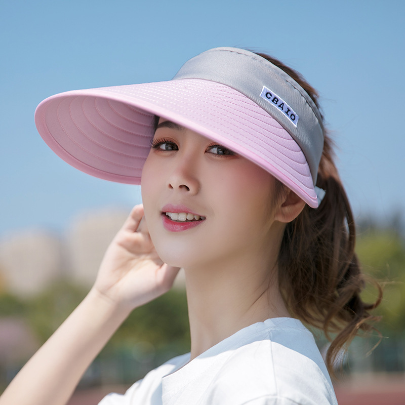 Empty Top Hat Women's Summer Korean-style Sun Hat Sunscreen Hat UV Protection Outdoor Cycling Sun Hat