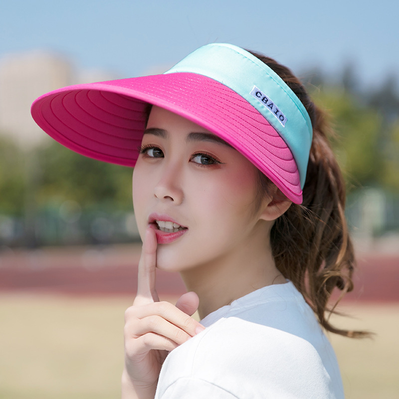 Empty Top Hat Women's Summer Korean-style Sun Hat Sunscreen Hat UV Protection Outdoor Cycling Sun Hat
