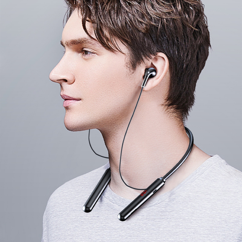 New S960 Bluetooth Headset Wireless 5.0 Hanging Neck In-Ear Plug-in Card Binaural Running Bluetooth Headset