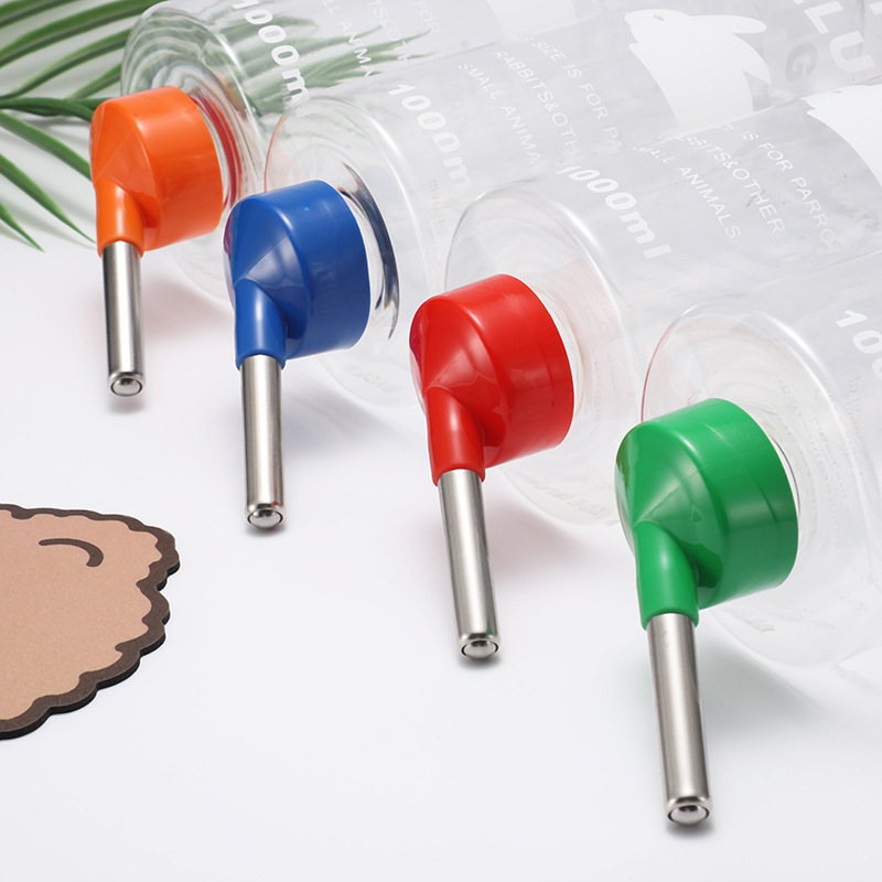 Rabbit Kettle Water Drinker 1000 ml Double Steel Ball King Size Water Bottle Pet Totoro Guinea Pig Water Feeder Bowl Supplies