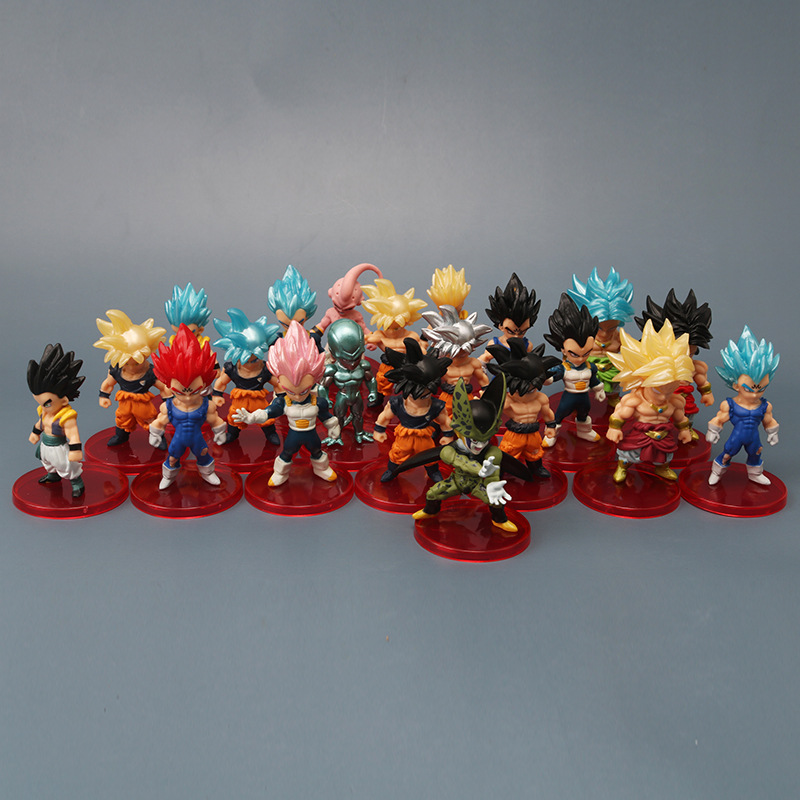 Second-generation 21 Dragon Ball Hand-made Cartoon Monkey King Vegeta Buolisa Sharu Doll Workstation Ornaments