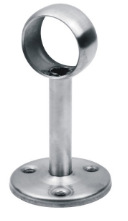 Stainless steel hollow core full-pass round-pass flange seat towel seat clothes pole holder tube holder wardrobe clothes tube drying tube holder