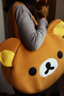 Anime Bear Head Hand Bag Komatsu Bear Shoulder Bag Travel Bag Snack Gift Bag Mom Shopping Bag Toy