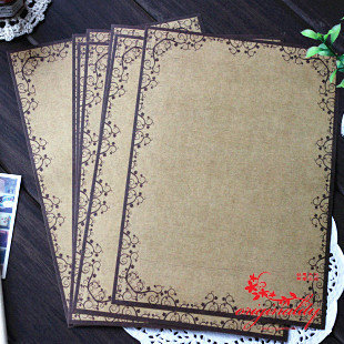 Dream dance culture original retro rose European lace Kraft paper stationery set 8 into 8 choose A5