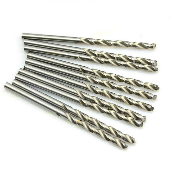 High speed steel small drill white straight shank twist drill 0.5-3.2mm miniature straight drill white steel HSS hand twist drill
