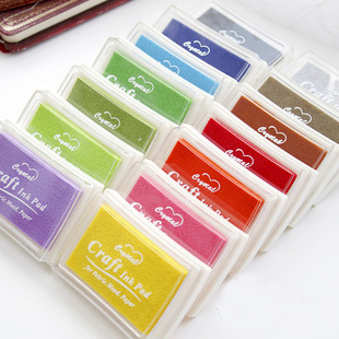 Creative stationery inkpad wholesale concave waist inkpad seal Companion (15 colors)