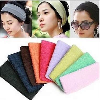 Factory direct supply candy color towel material hair band hair band Sports yoga/hair ring/headband hair accessories wholesale